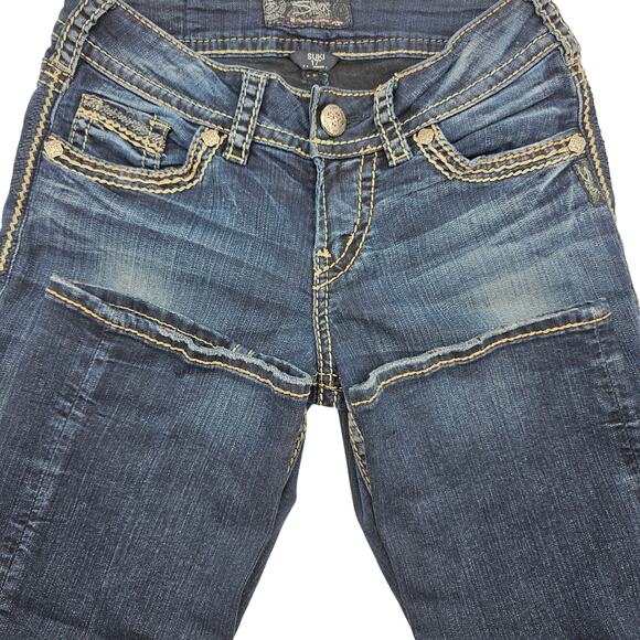 Silver Jeans Co Woman size W26/L31 Suki 17 Mid Slim Bootcut Denim Blue Jeans Y2K - Picture 5 of 9